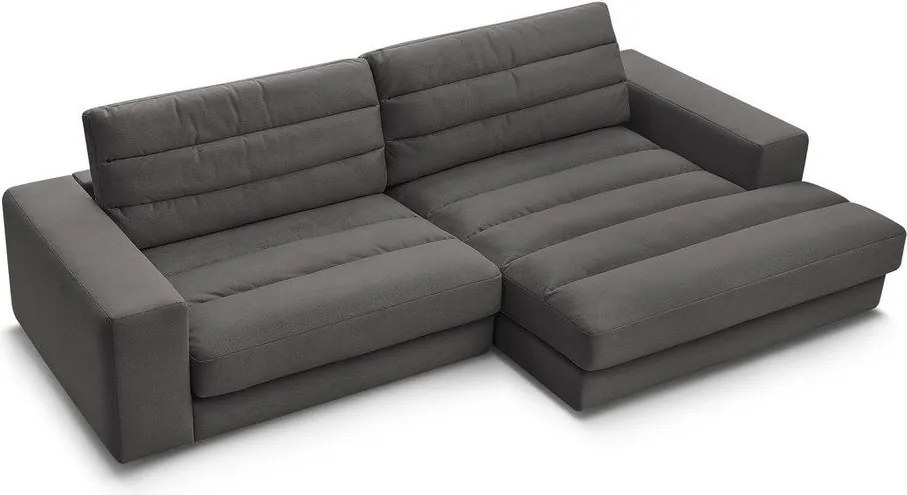 Antracytowy aksamitny narożnik (prawostronny/z szezlongiem) Sierra – Bobochic Paris