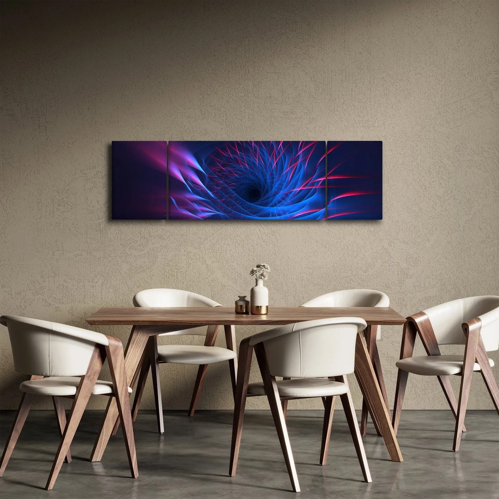 Obraz - abstrakcja kwiatu (170x50 cm)