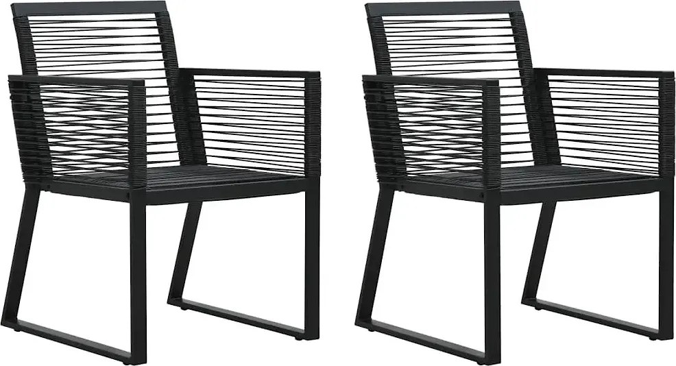 Zestaw dwóch minimalistycznych krzeseł rattanowych do ogrodu B3-Z73
