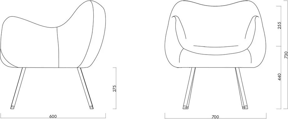 Beżowy wełniany fotel RM58 – noo.ma