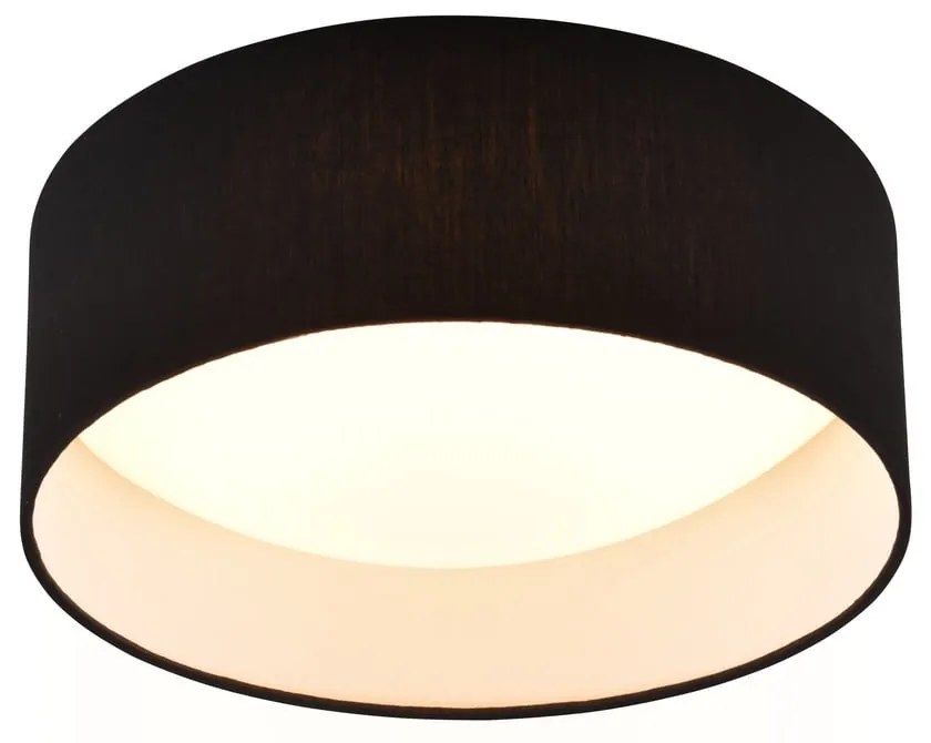 Czarna lampa sufitowa LED ø 30 cm Locarno – Reality