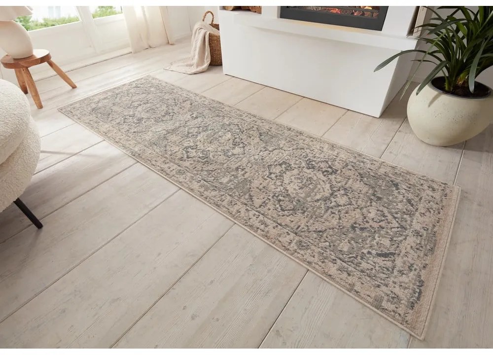 Szarobeżowy chodnik 80x200 cm Terrain Designer Sand – Hanse Home