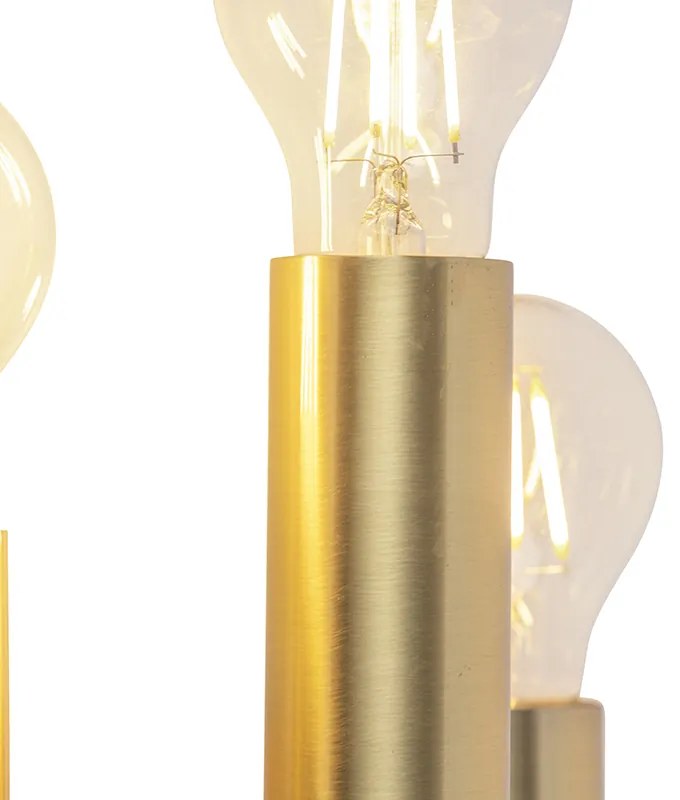 Vintage Lampa ścienna złota 6-światłowa - Tubi ArtDeco Oswietlenie wewnetrzne
