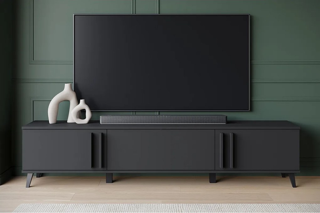 MINIO go for it, Szafka rtv HURON 180 cm czarny