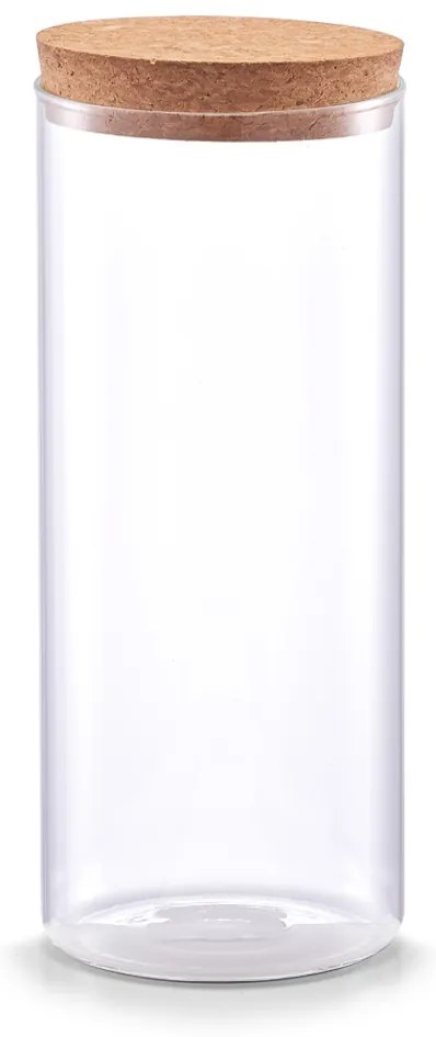 Smukły słoik z korkową pokrywką, 1400 ml
