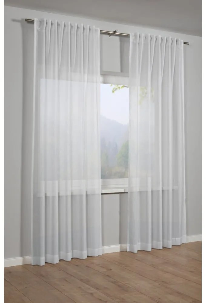 Biała firanka 245x140 cm Jacquard-Voile – Gardinia