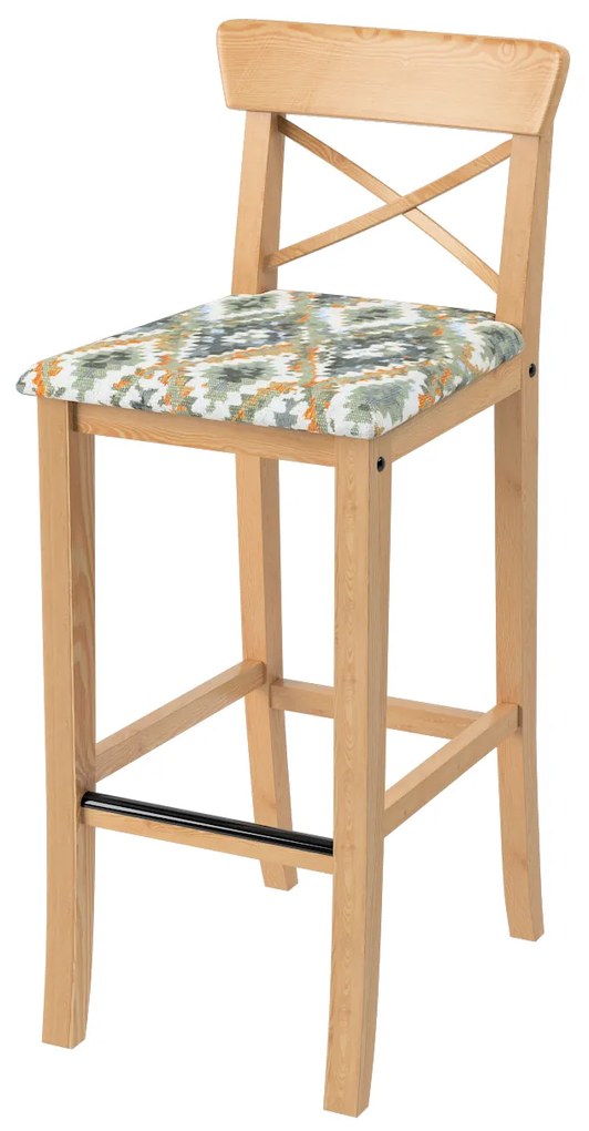 Pokrowiec na krzesło barowe Ingolf z tapicerowanym siedziskiem