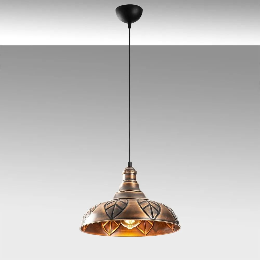 Lampa wisząca w kolorze brązu z metalowym kloszem ø 31 cm Chandelier – Opviq lights
