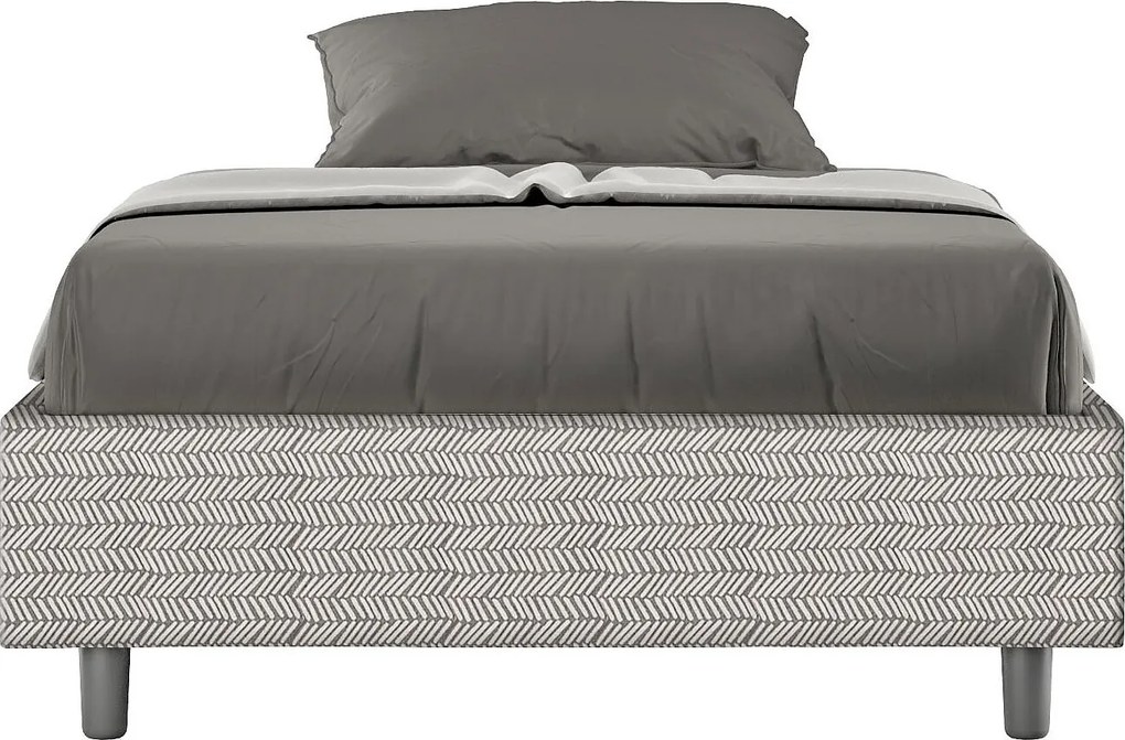 Łóżko bez stelaża tapicerowane 120x190 tkaniny Aragona 1 biały Azelia