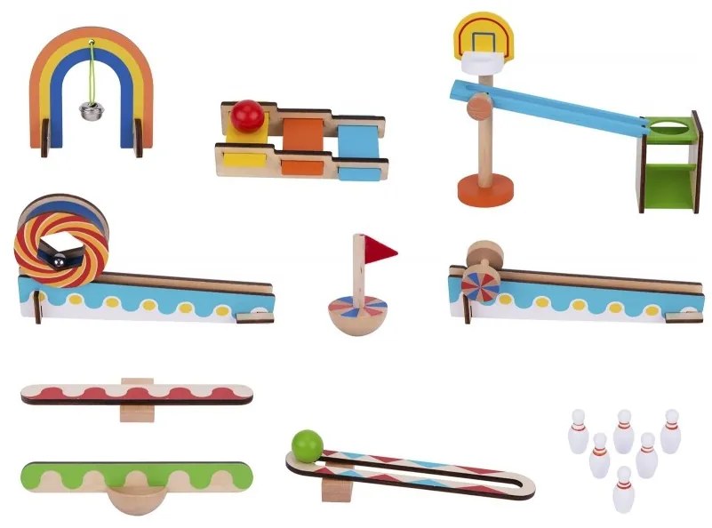 Tooky toy tor kulkowy kulodrom domino