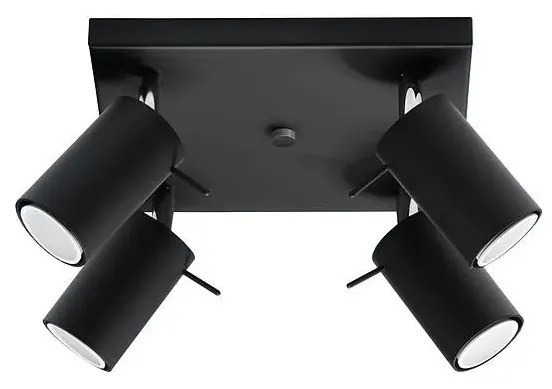 Loftowy halogenowy plafon czarny M3-T61