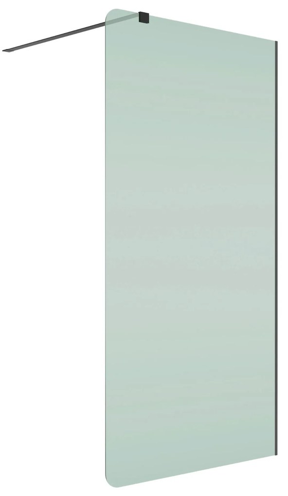 Ścianka prysznicowa WALK IN FIX zielona 8 mm MOLIS NATURE Green Round MASSI I Różne rozmiary : Kolor profili kabiny - złoty, Szerokość ścianki - 100 cm, Typ montażu - WALK in FIX (Do ściany)