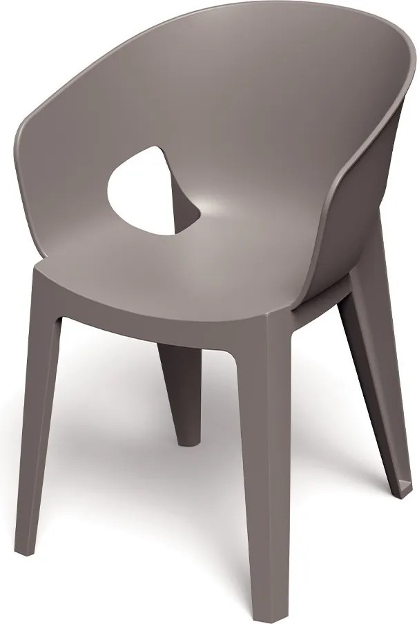 Plastikowe krzesło do ogrodu Premo Five z podłokietnikami