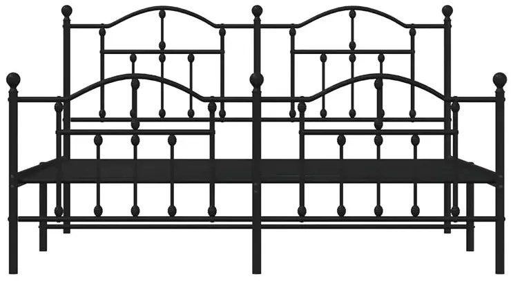 Czarne metalowe łóżko loftowe 140x200cm - Wroxo