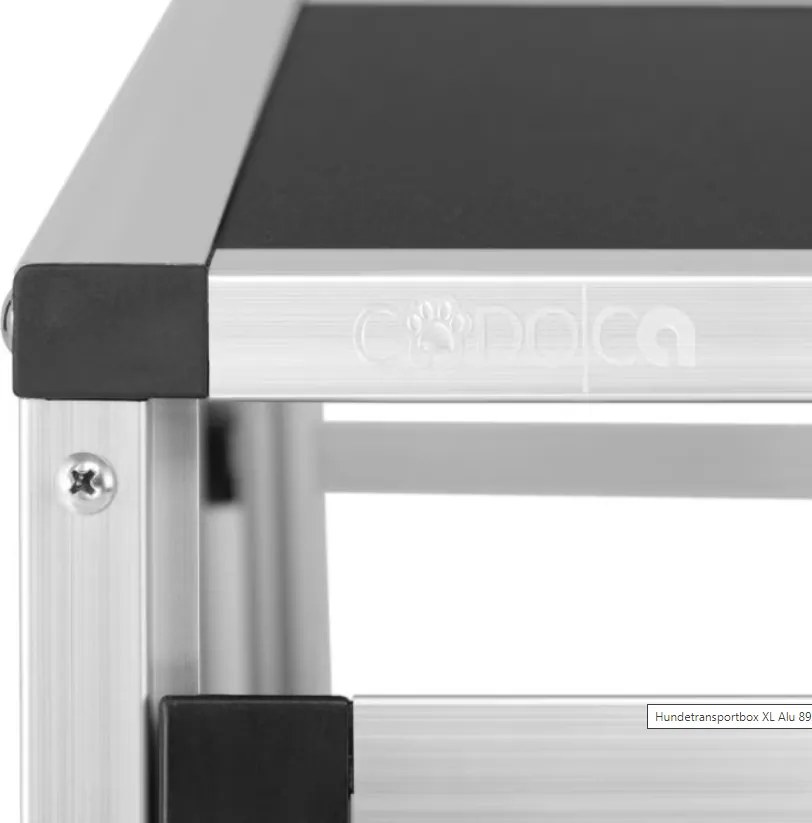 Transporter dla psa BRUNO, 89x70x51cm, srebrna/czarna Cadoca