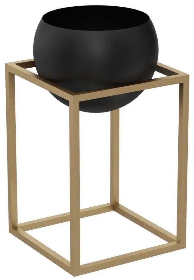 Metalowa doniczka 51,3x29 cm złota