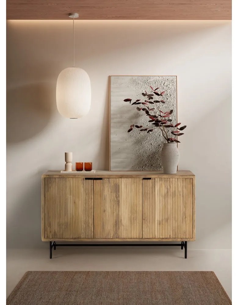 Komoda z litego drewna mango w naturalnym kolorze 150x85x40 cm Mundra – MOME