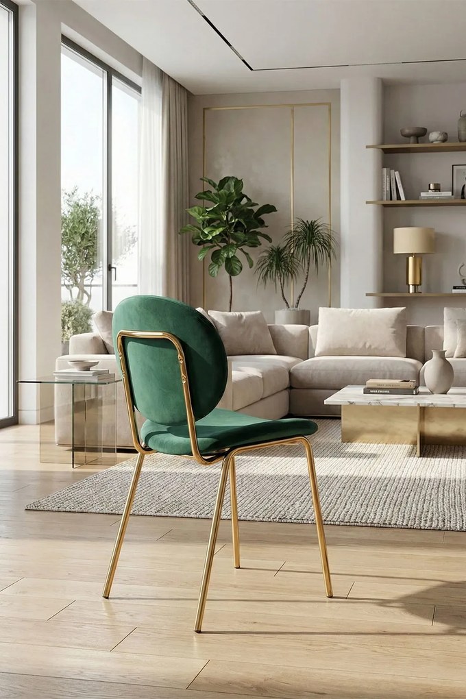 Krzeso Lenor z czarnego aksamitu