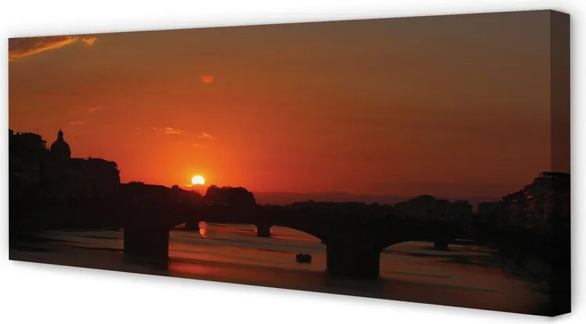 Zdjęcie na płótnie Rzeka o Złotej Godzinie