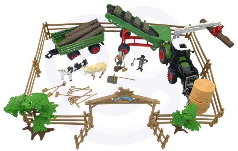 Woopie zestaw maszyn rolniczych traktor ciągnik zagroda mini farma osada rolnicy