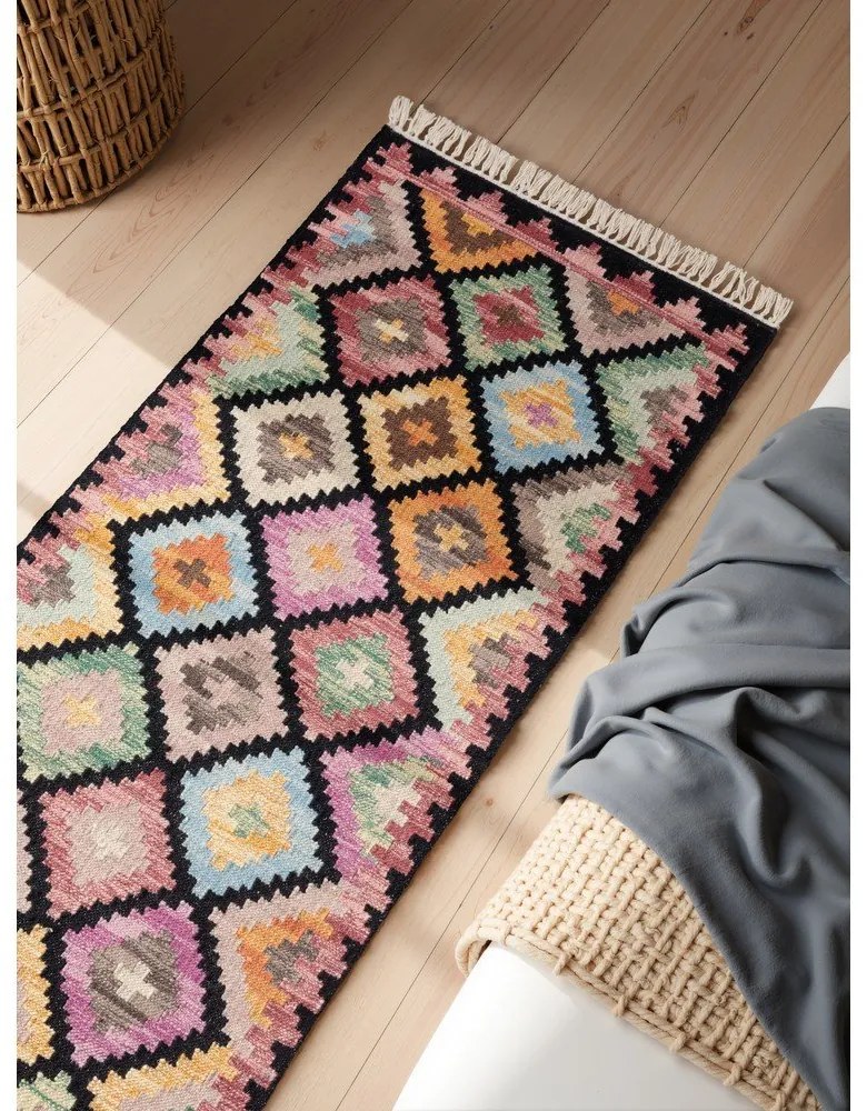 Wełniany chodnik dwustronny tkany ręcznie 60x190 cm Kamal Zara – Nouristan