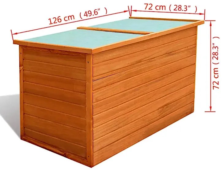 Brązowa skrzynia ogrodowa zamykana F1-D57