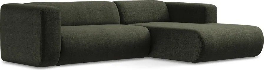 Zielony narożnik (prawostronny/z szezlongiem) Ekahi – Makamii