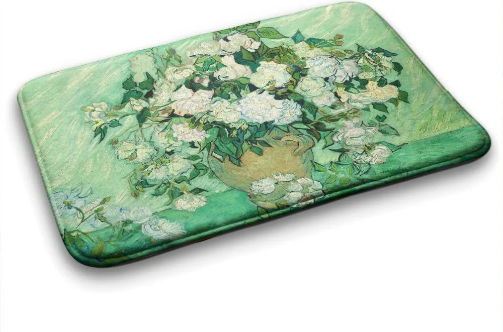 Dywanik antypoślizgowy do łazienki Dywanik antypoślizgowy do łazienki Van Gogh Róże