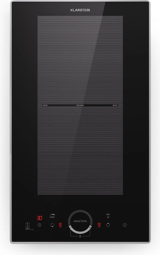 Klarstein Delicatessa Prime 30cm Płyta Indukcyjna 2 Strefy Gotowania Czarny
