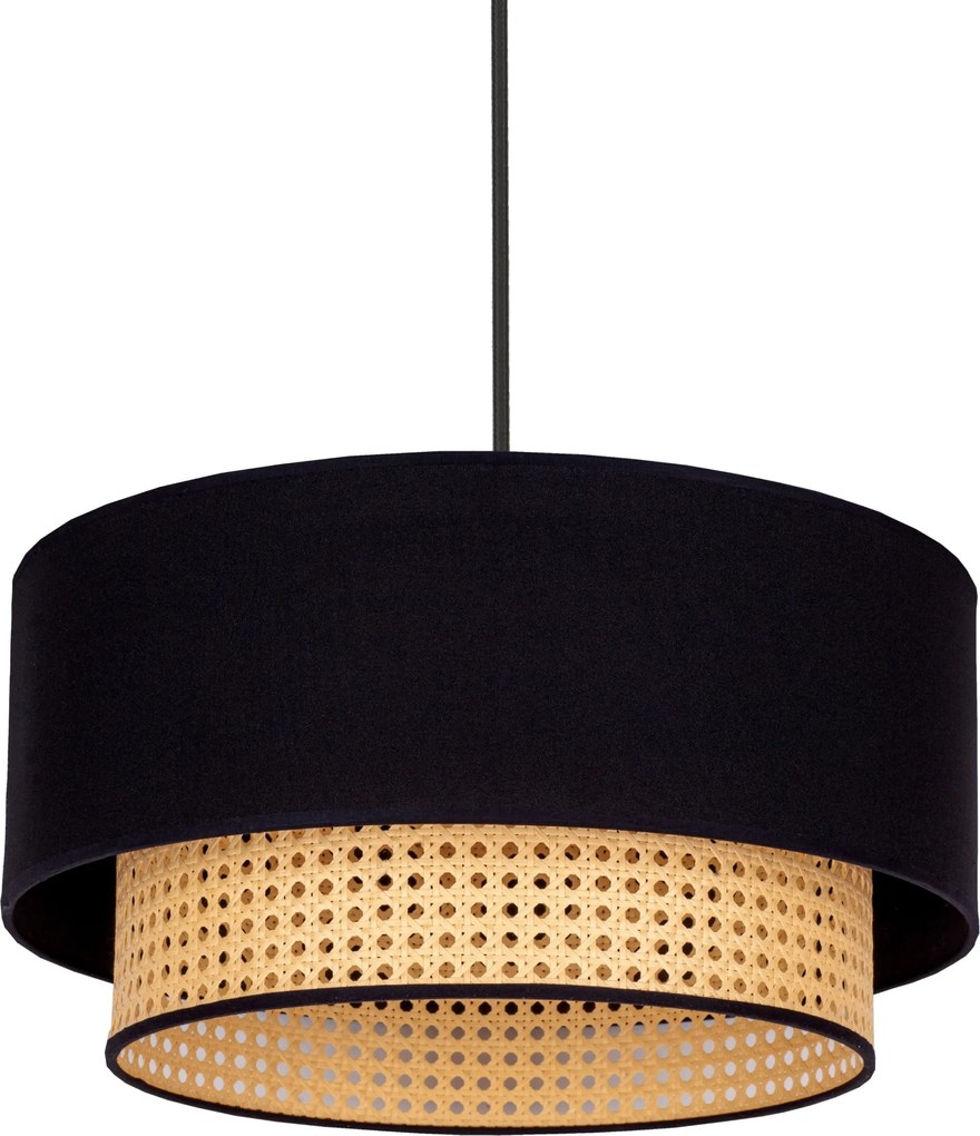 Ekologiczna lampa wisząca z naturalnego rattanu BOHO