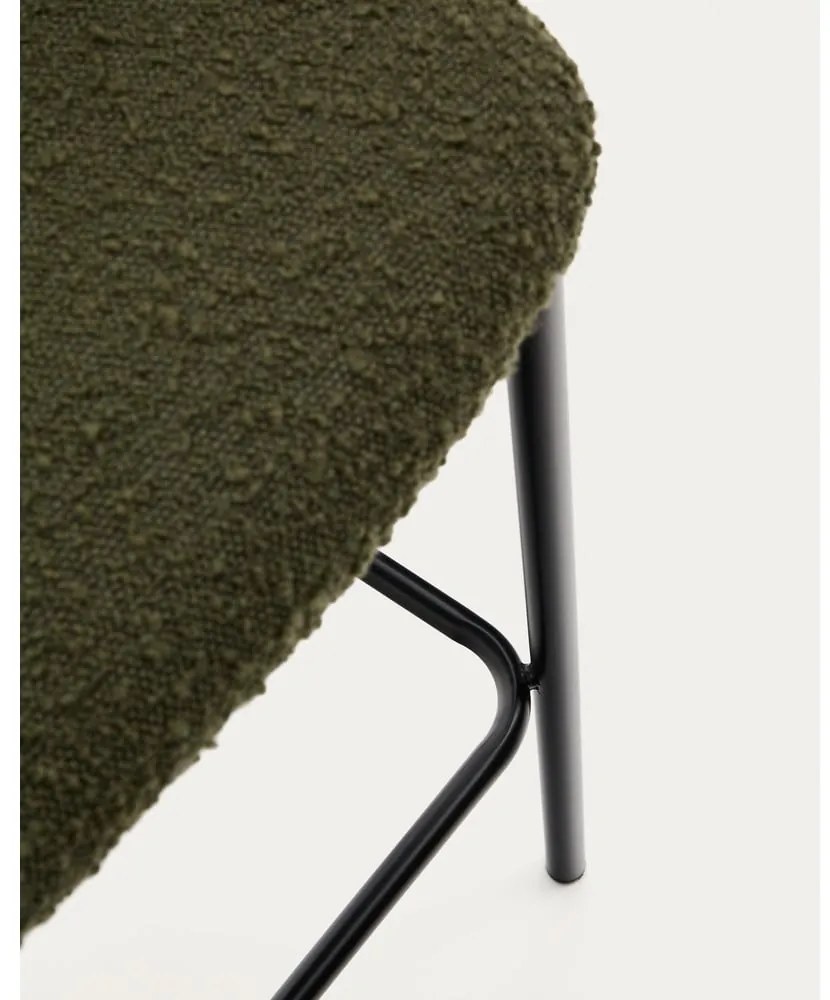 Zielony hoker (wysokość siedziska 65 cm) Ciselia – Kave Home