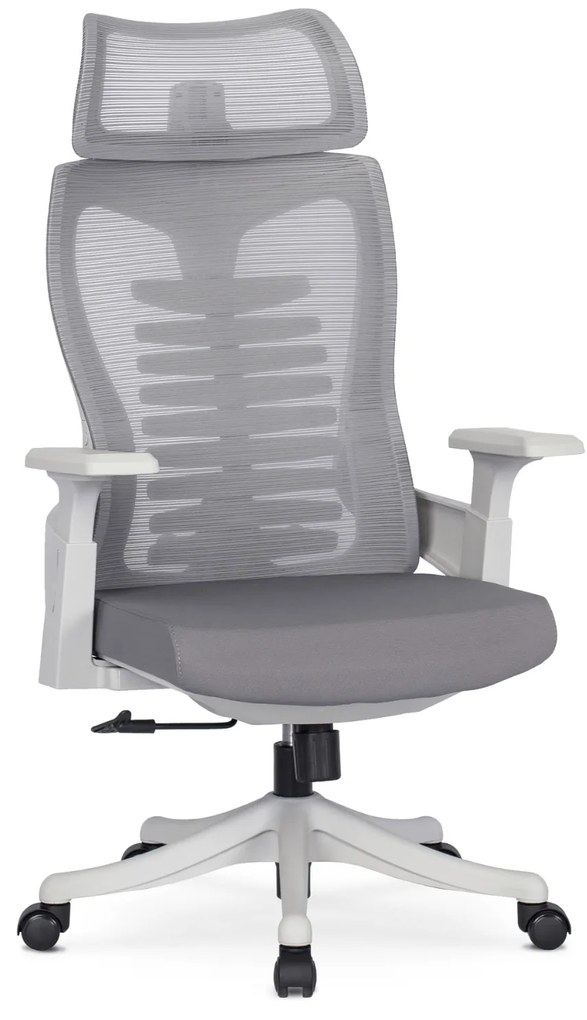 Fotel Biurowy Ergonomiczny Obrotowy CARET 2 Wentylowany Szary Nowoczesny