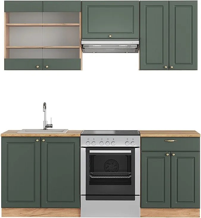 Aneks kuchenny green-gold country/gold power oak 200x60x81.6 fame-line