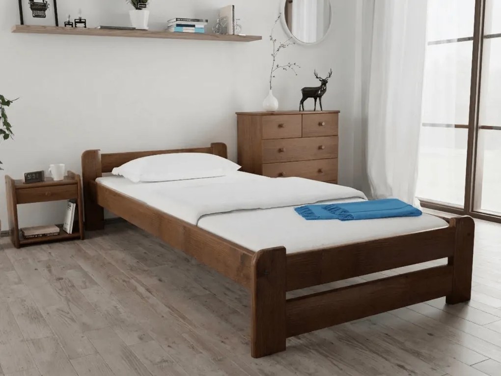 Łóżko Emily 80 x 200 cm, dąb Materac: Materac Deluxe 10 cm