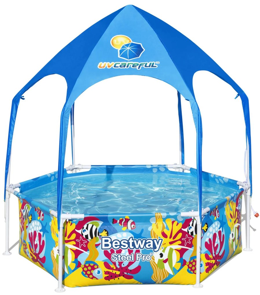 Basen stelażowy Steel Pro z daszkiem 183 x 51 cm 930 l BESTWAY
