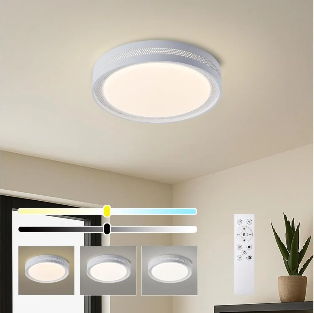 Brilagi - ściemnialna lampa sufitowa KREON LED/54W/230V 3000-6000K biała śr. 38 cm + pilot