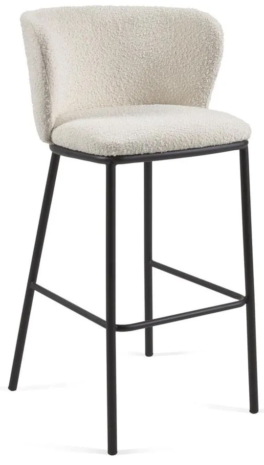 Biały hoker (wysokość siedziska 75 cm) Ciselia – Kave Home
