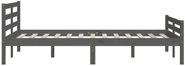 Szare sosnowe łóżko z zagłówkiem 120x200 B4-A11