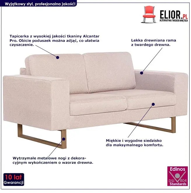 Elegancka dwuosobowa sofa W9-L79