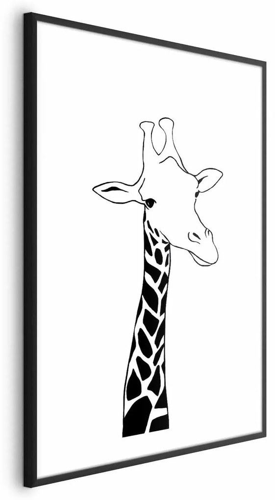 Plakat Kraciasta szyja 40x60 cm z ramą czarną z marginesem ARTGEIST B