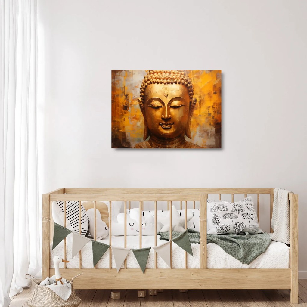 Obraz na szkle - Budda, obraz olejny (70x50 cm)