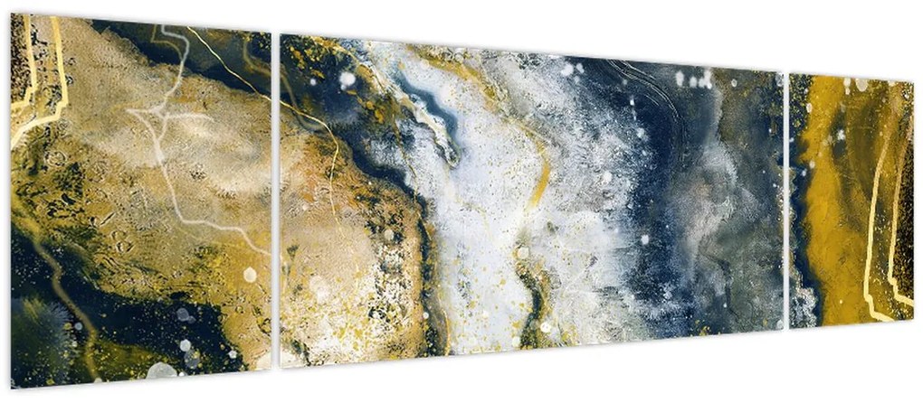 Obraz - Złota abstrakcja (170x50 cm)