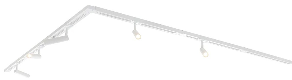 Nowoczesny system szynowy z 5 reflektorami biały 1-fazowy GU10 35mm - Iconic Jeana Luxe Nowoczesny Oswietlenie wewnetrzne