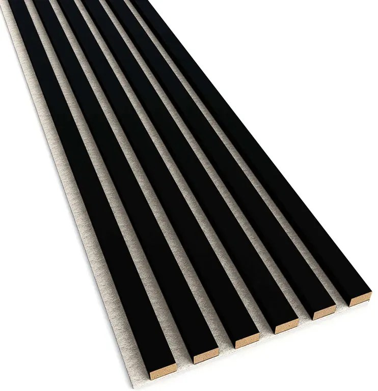 Akustyczne panele lamelowe 2 szt. czarny mat H4-N07