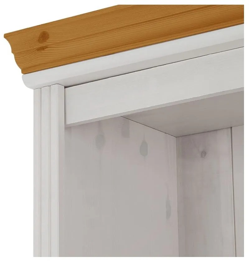 Biały zestaw pod TV z litego drewna sosnowego 288x223 cm Anita – Støraa