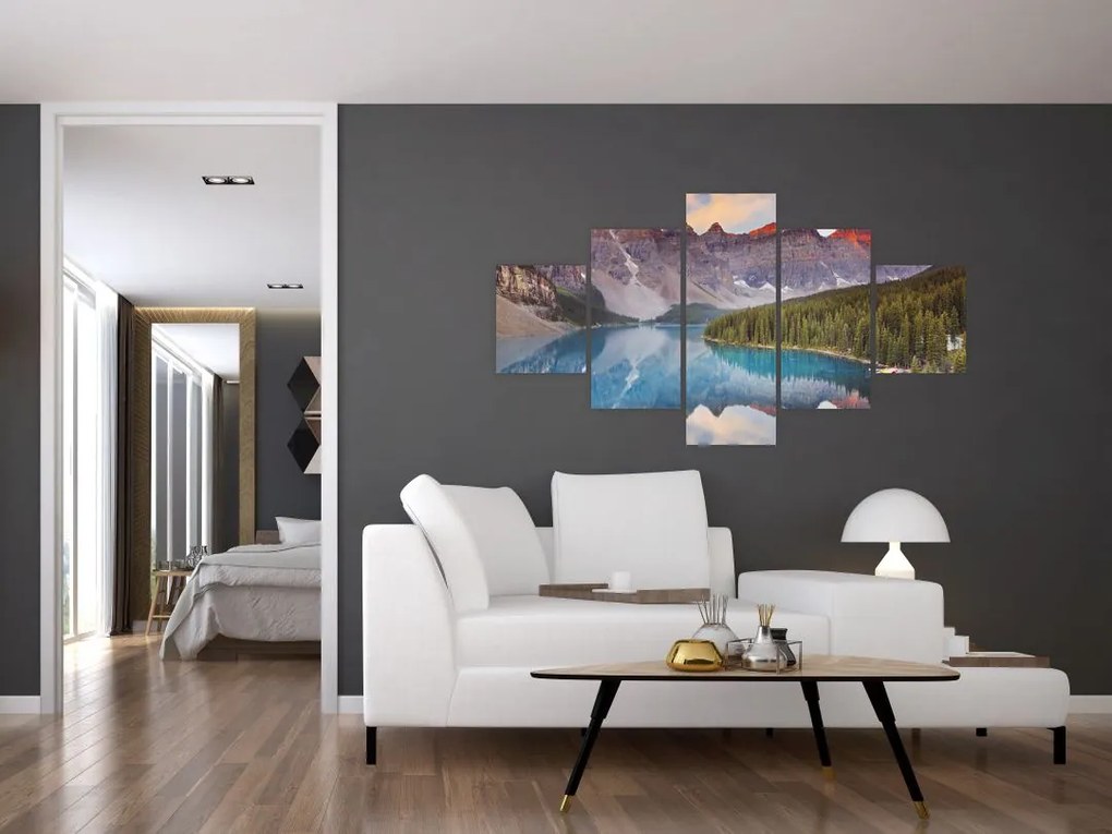 Obraz - Górski krajobraz Kanady (125x70 cm)