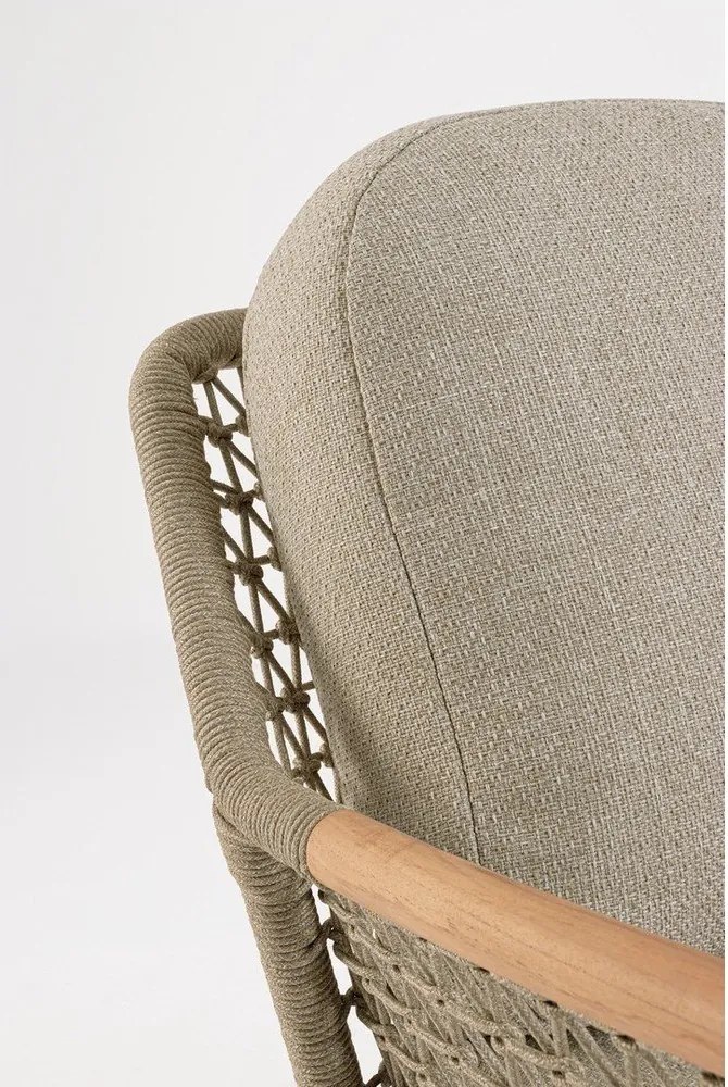 Jasnobrązowy metalowy fotel ogrodowy Eulero – Bizzotto