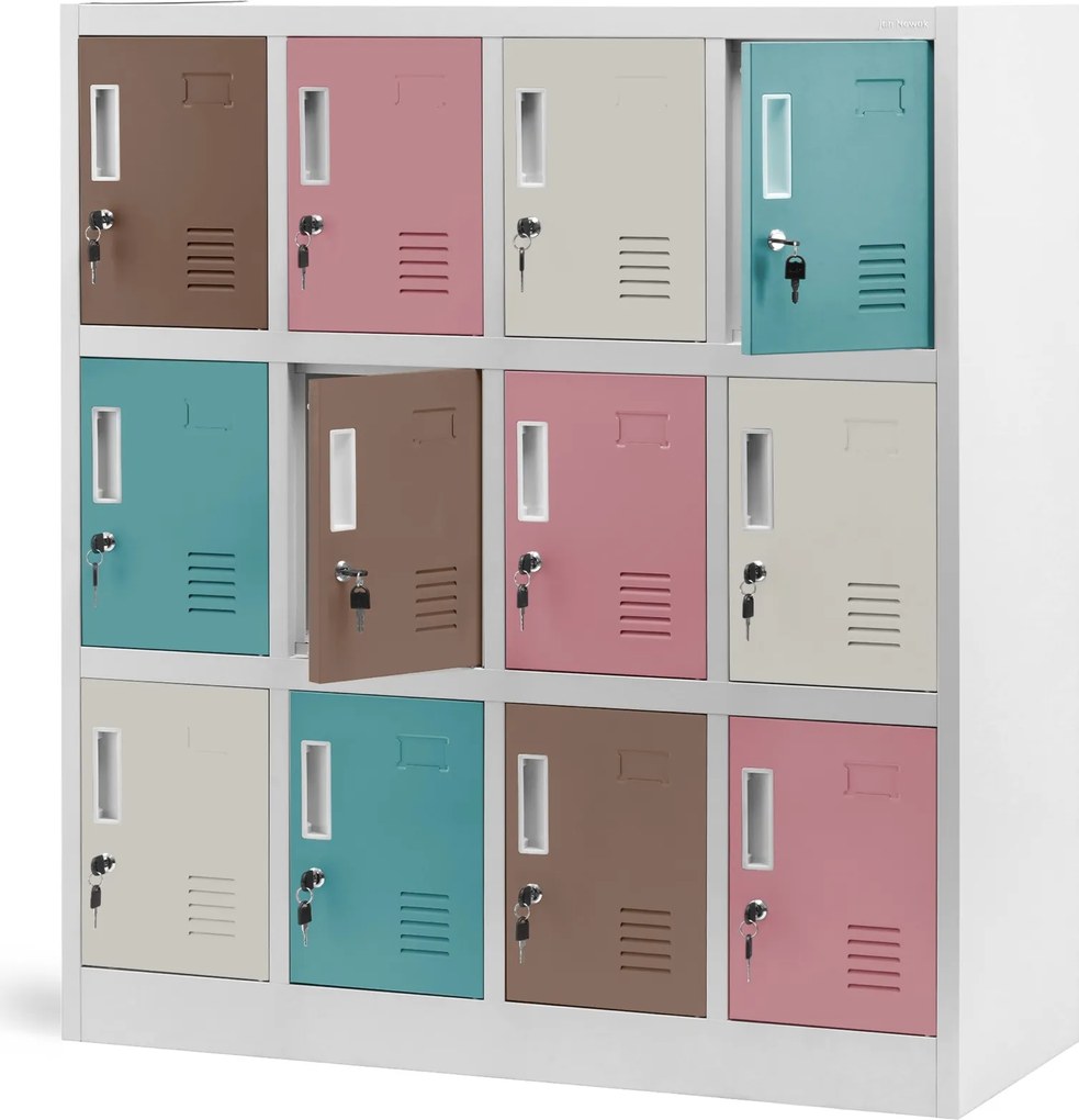 Szatnia do szkoły i przedszkola Ola 109x45x120 cm pastelowa