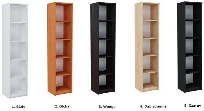 Klasyczny regał na książki wenge - Tymria 3X