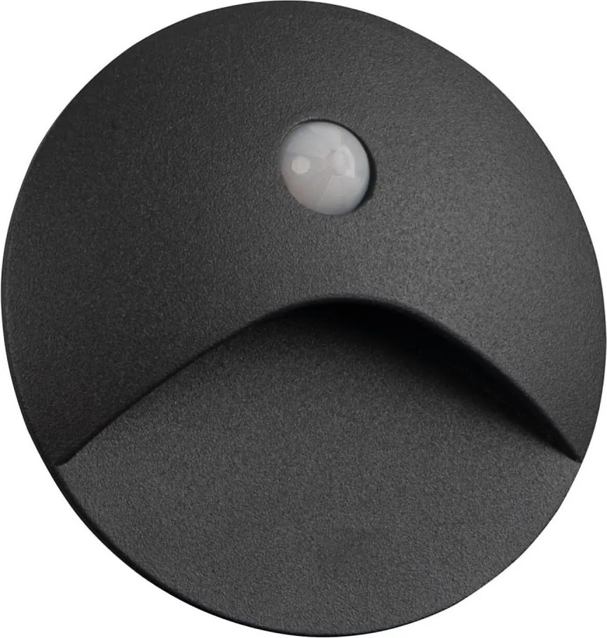 Kanlux 39125 - LED oprawa schodowa z czujnikiem EXIN 2,5W/230V 3000K IP65 antracyt, okrągła